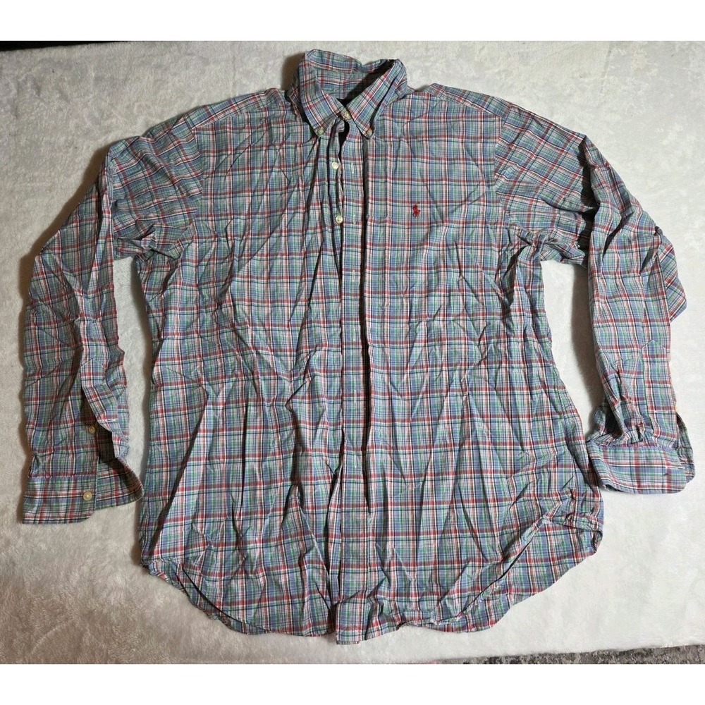 M405 Polo Ralph Lauren Men's XL Classic Fit Plaid Button Down Shirt Multicolor